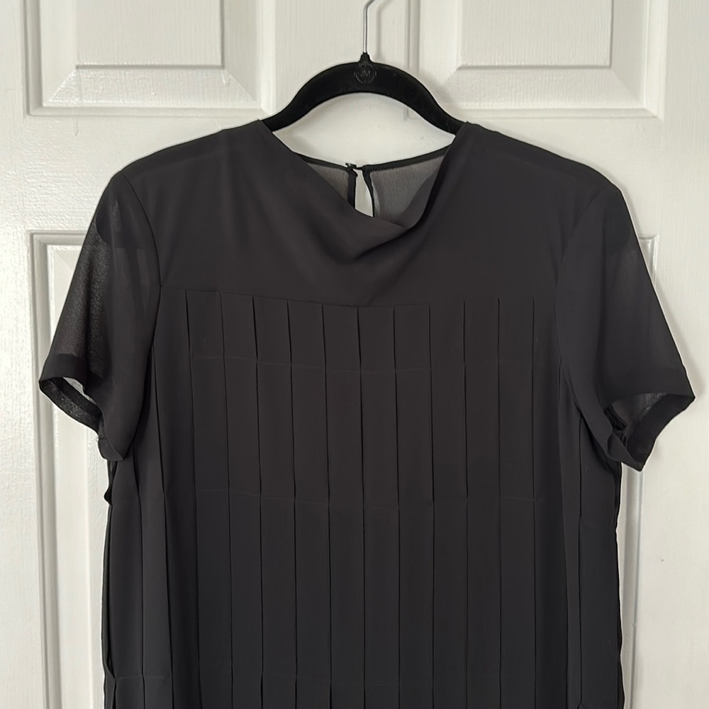 COS pleated black dress